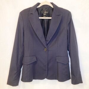 MNG by Mango Navy Blue Fitted Blazer with Notched Lapels Women’s Size 10